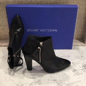Stuart Weitzman Black Leather Bootie NWOT